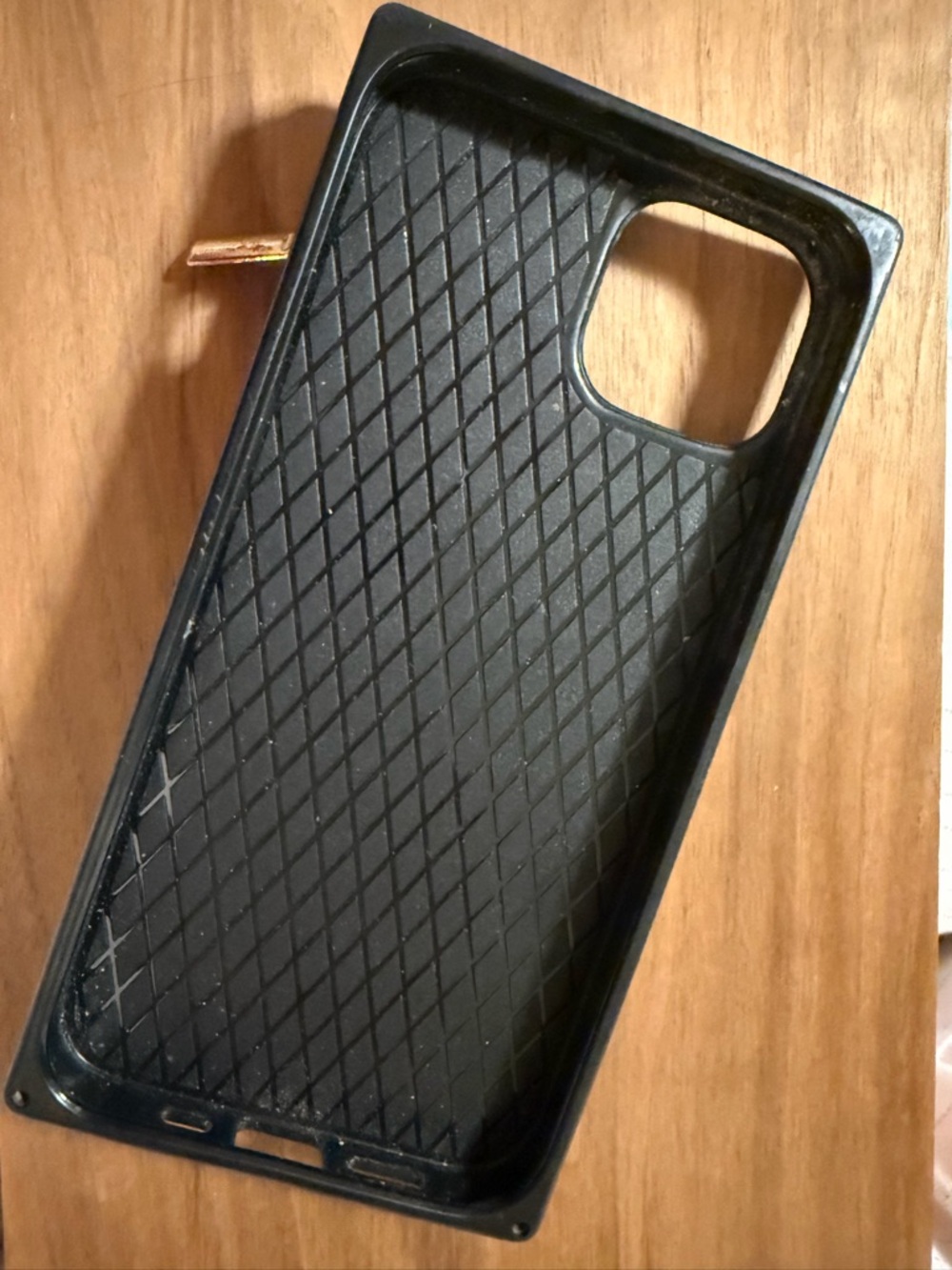 Black Phone Case for iPhone 13 with leather-like zipper pouch and card holder